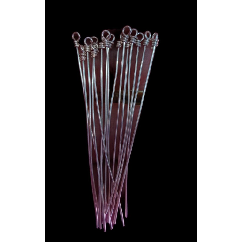 Silver Twisted Top Headpins